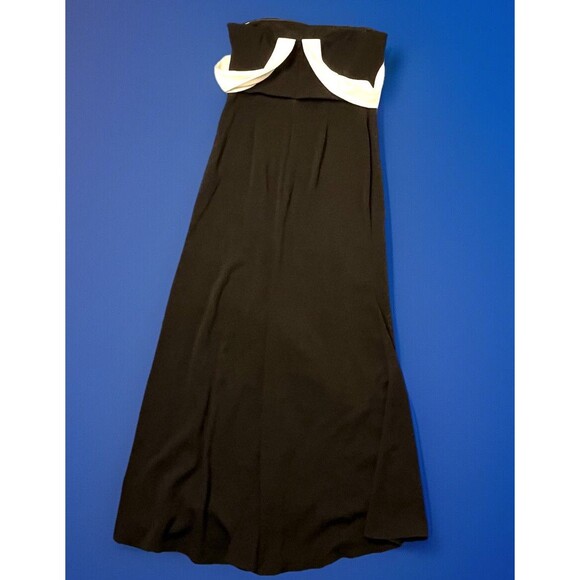 Carmen Marc Valvo Gown 16 NWT Black White Off Shoulder Formal Dress Evening Gala - Picture 7 of 8